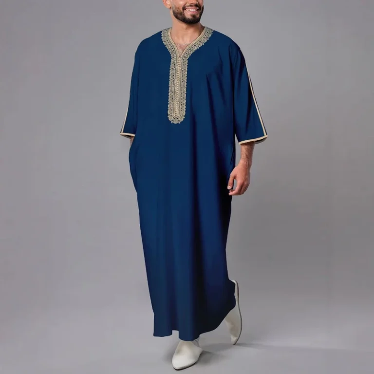 CHINEE-Manufactory-Custom-Style-or-Logo-ODM-Dubai-Muslim-Ethnic-Style-Moroccan-Robe-for-Men-Arabic-Flap-Side-Pocket-Embroidered-Robe