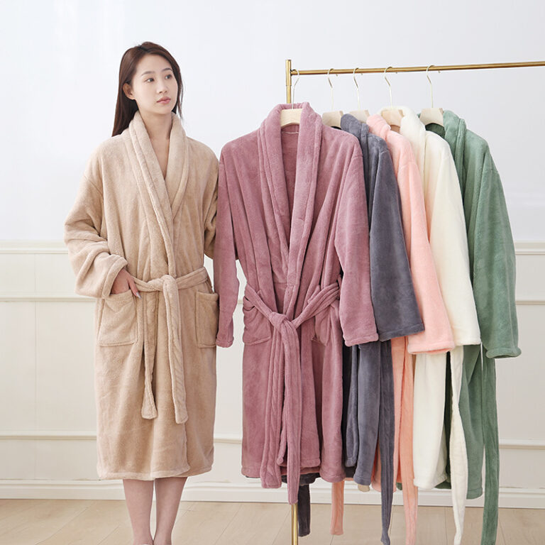 CHINEE-Manufacturers-Large-Size-Coral-Fleece-Bathrobe-for-Women-Long-Autumn-Winter-Solid-Color-Hotel-Sleepwear-Bathrobe