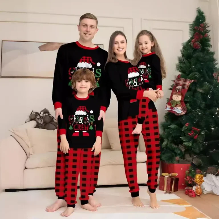 CHINEE-Matching-Family-Christmas-Crew-Pajamas-Family-With-Small-Deer-Letters-Printed-Christmas-Pajamas-Set