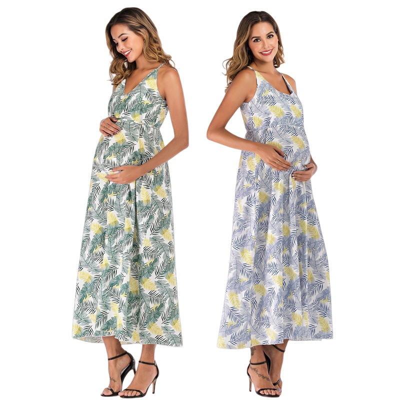 CHINEE Maternity Cami Floral Print Custom Night Dress Pregnancy Pajamas Nightgowns Comfy Maternity Clothes