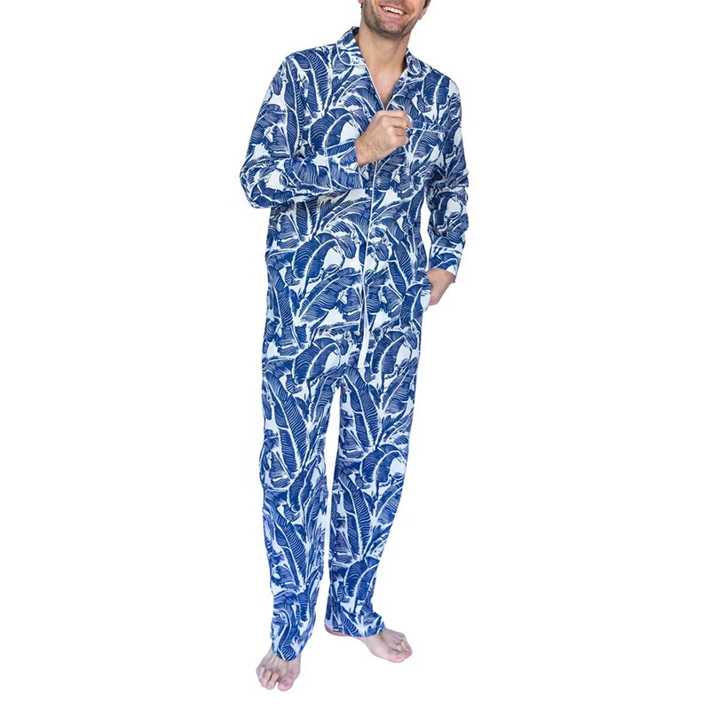 CHINEE Men Satin Pajamas Sets Sleepwear Spring & Autumn Homewear Clothes Long Sleeve Two Piece Night Suit For Adults Boys