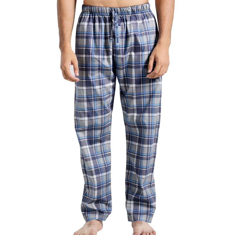 CHINEE Men's Casual Flannel Pajama Trouser 100% Cotton Quick Dry Breathable Comfortable Night Sleepwear