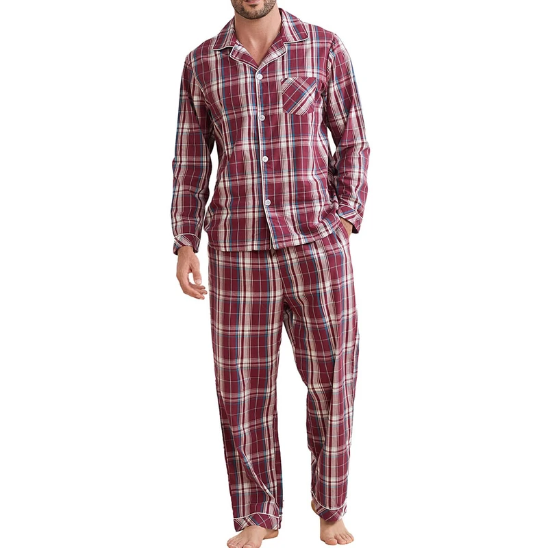 CHINEE Men’s Cotton Night Suit Set Comfortable Breathable Sleepwear Pajama Set For Men In High Quality