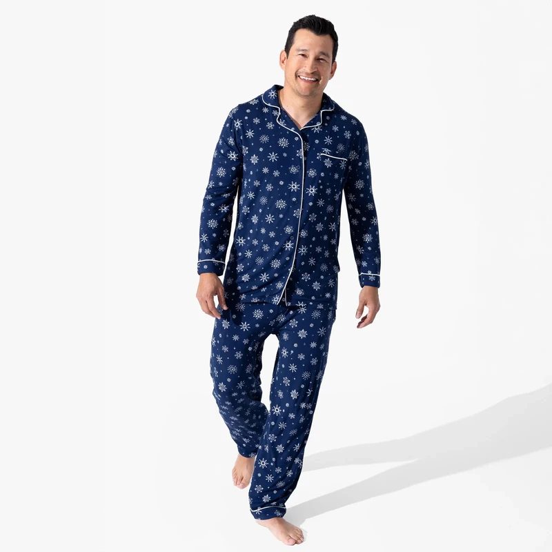 CHINEE Men's Pajamas Bamboo Pajama Set Loungewear Adult Soft Pyjamas Men Sleepwear Lounge Wear Pj Set for Men