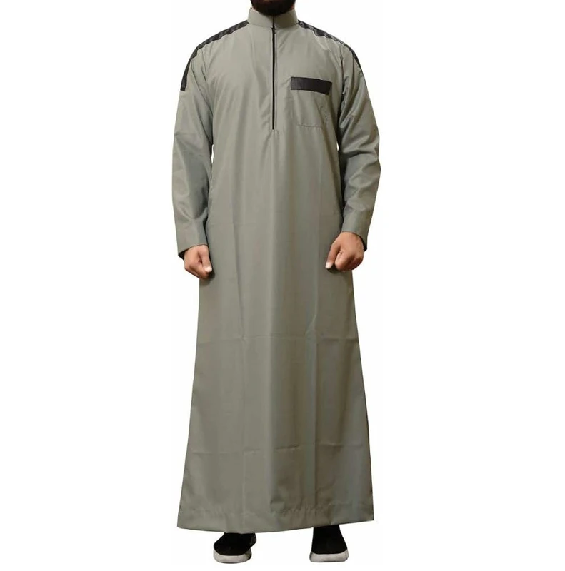 CHINEE Men's Thobes Breathable Lightweight Cotton High Quality Saudi Arabian Robes OEM Service Anti Wrinkle Multi Color Fast