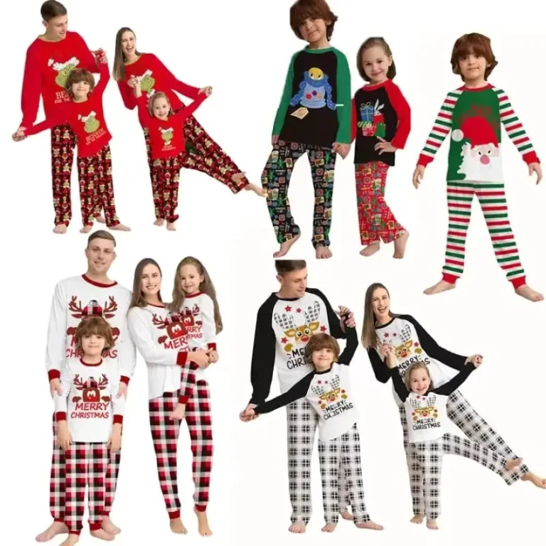 CHINEE-Merry-for-Family-Matching-Printed-Cartoon-Christmas-Pajamas-Family-Matching