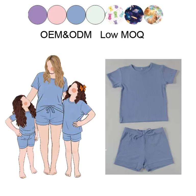 CHINEE-Mommy-and-Me-Outfits-Family-Matching-Short-Sleeve-Pajama-Sets-Perfect-for-Family-Photos-Holiday-Celebrations