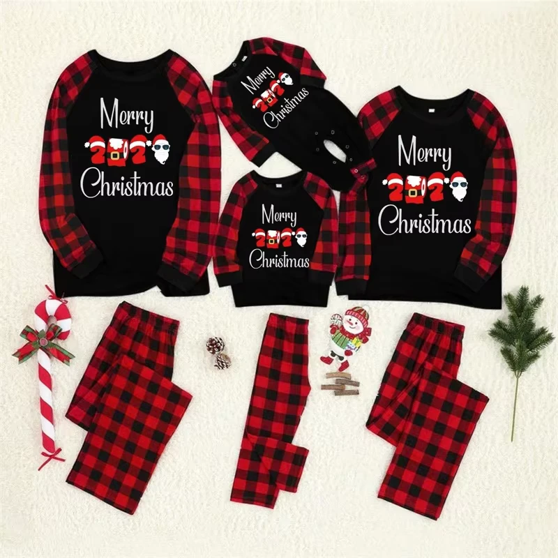 Mommy and Me Shirts Pants Clothes Set Christmas Pajamas Family Matching Outfit