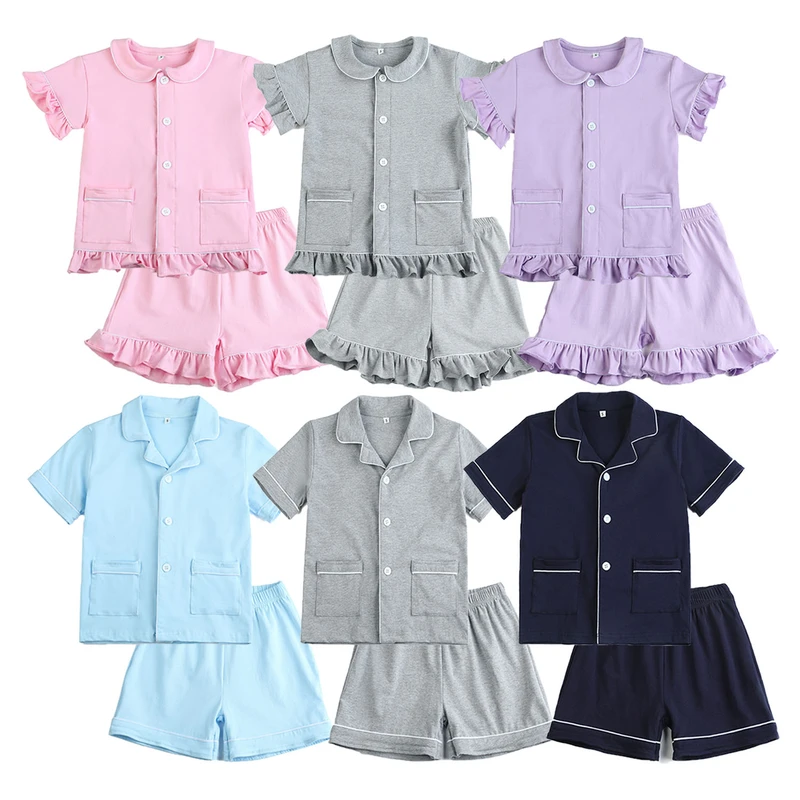 CHINEE New Arrival Children Summer Loungewear Short Sleeve 2 Pieces Pyjamas Toddler Sleepwear Pjs