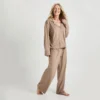 CHINEE New Arrival Trendy Stylish Comfortable Casual Elegant Front Long Sleeve Pants Breathable Elastic Waist Pajamas Women