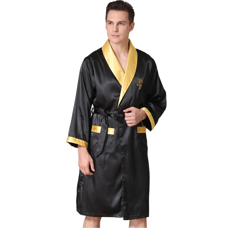 CHINEE New Arrivals Adult Sexy Men Nightwear Men Sleepwear Luxury Robes Pajamas Kimono Men Bath Robe
