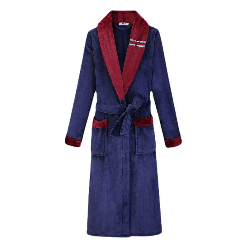 CHINEE New Designer Home Shower Robe Thick Coral Fleece Bathrobe for Unisex