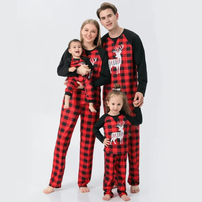 CHINEE-New-Fashion-Matching-Christmas-Family-Matching-Pyjamas-Custom-Elastic-Waist-Knitted-Autumn-Spring