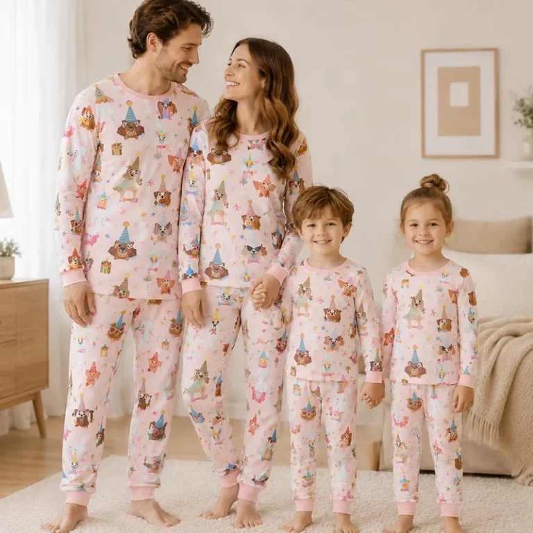 CHINEE-New-Style-Bamboo-Spandex-Custom-Designs-Long-Sleeve-Mom-and-Me-Family-Matching-Pajamas-Outfits