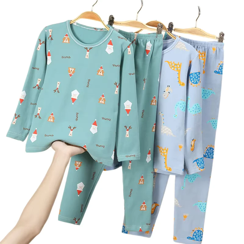 CHINEE New Style Long Sleeves Kids Clothing Sleepwear Pajamas Set Kid Sleepwear Cotton Baby Pajama Set