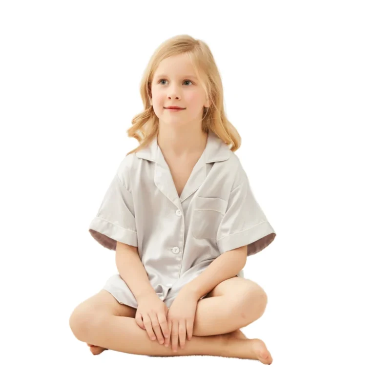 CHINEE-New-Style-Pajama-for-Kid-Birthday-Party-Wedding-Child-Women-Pyjama-Summer-Set-With-Trim