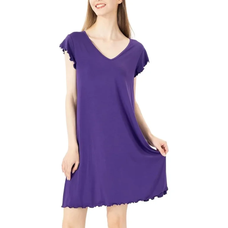 CHINEE-New-Style-Summer-Night-Dress-Women-Short-Sleeve-Nightshirt-Bamboo-Sleepwear-Nightgowns-Loose-Night-Dresses-for-Women