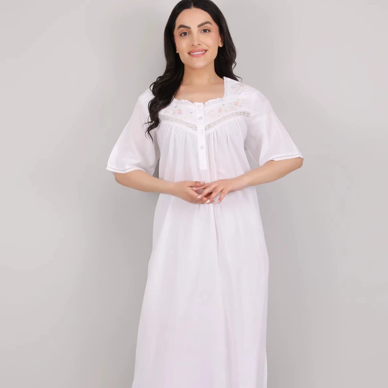 CHINEE Women Long Night gown Summer Sleep Night Dress Sexy Nightdress for Women for Export from India