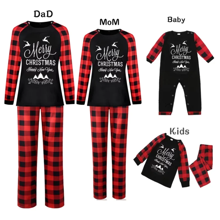 CHINEE-New-Year-Custom-Print-Adult-and-Kids-Mommy-Daddy-and-Me-Matching-Sleepwear-Family-Christmas-Pajamas-1