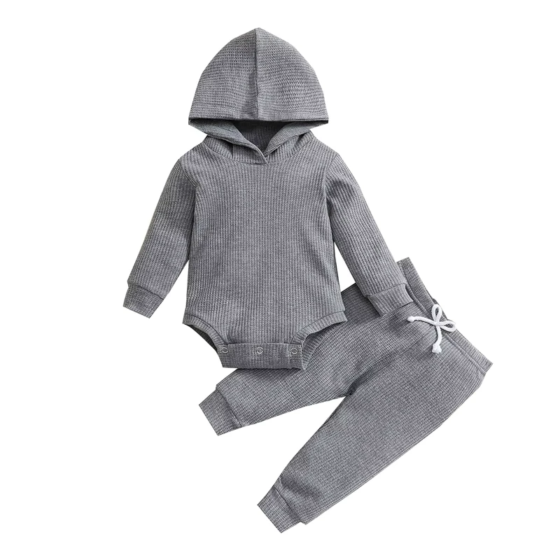CHINEE Newborn Boys Girls Baby Kids Cotton Romper Clothes Hooded Pants Sleepwear Suit Outfit Clothing Baby 2pcs Pajamas Sets
