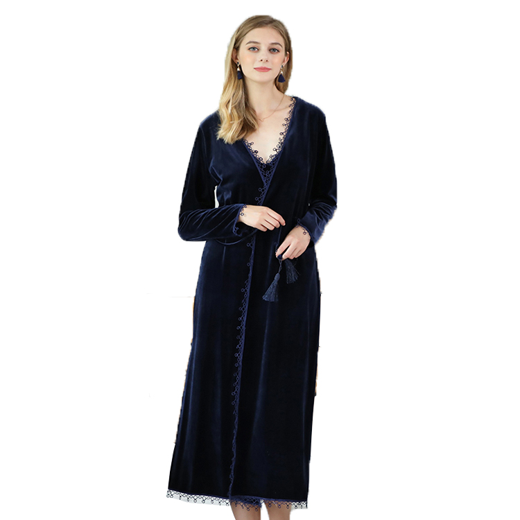 CHINEE-Nightdress-Long-Nylon-Satin-Mature-Women-Sexy-Sheer-Nightgown