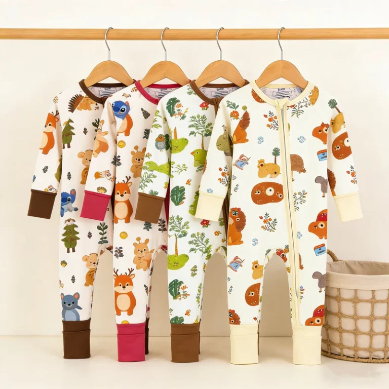 CHINEE-ODM-Manufacturer-Direct-Infant-Bamboo-Romper-Baby-Zippy-Sleeper-Kids-Pajama-Sleepwear-Fast-Delivery-Premium