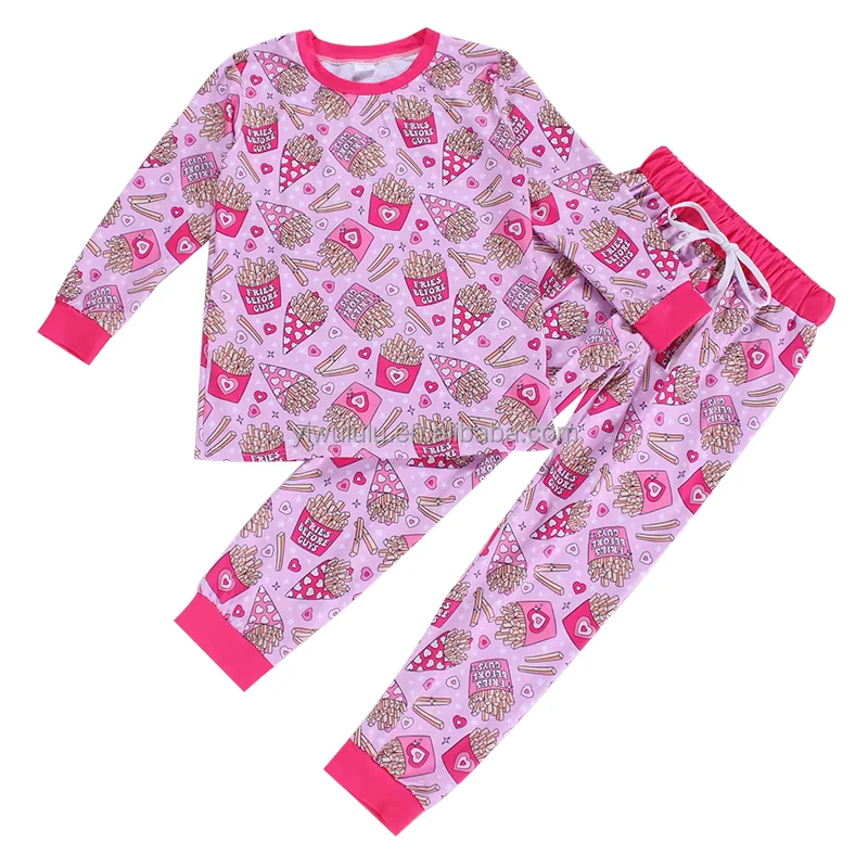 CHINEE OEM Baby Kid 2 Pieces Long Sleeve Pants Pajamas Sleepwear Children Pajamas Clothes