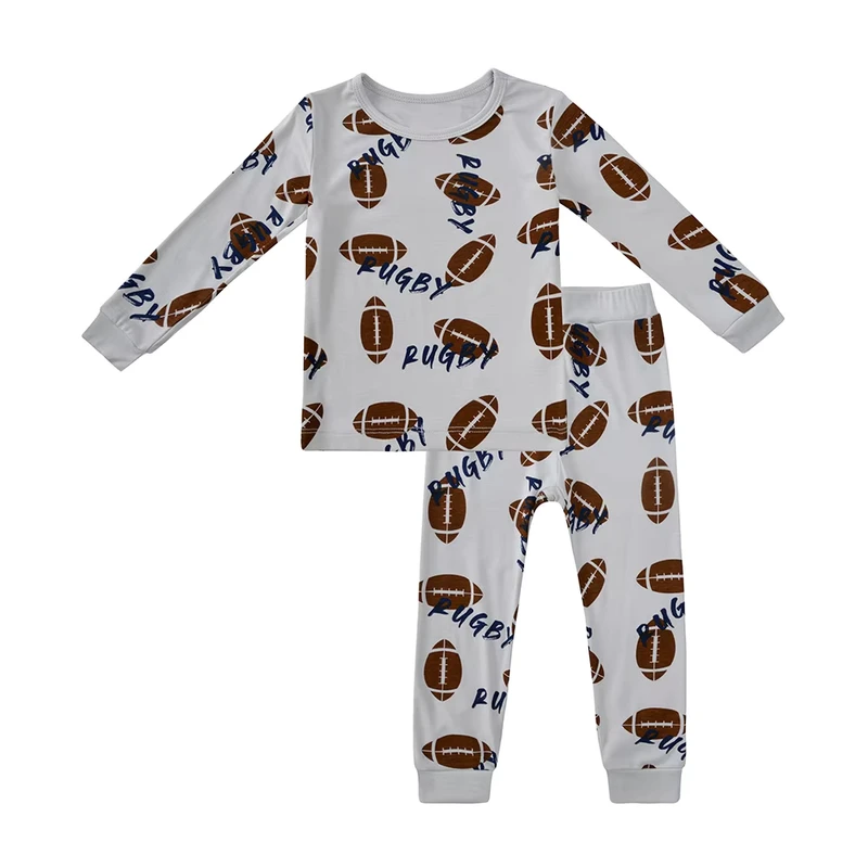 CHINEE OEM ODM Custom Print Organic Bamboo Baby Toddler Sleepwear Pjs Clothing Set Kid Two Pieces Pajamas Set