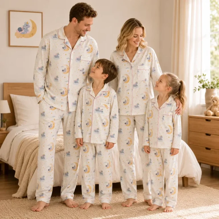 CHINEE-OEM-ODM-Mom-Dad-Son-Matching-Outfits-Romper-Print-Family-Custom-Pajama-Sets-for-Women-Baby-Girl-1