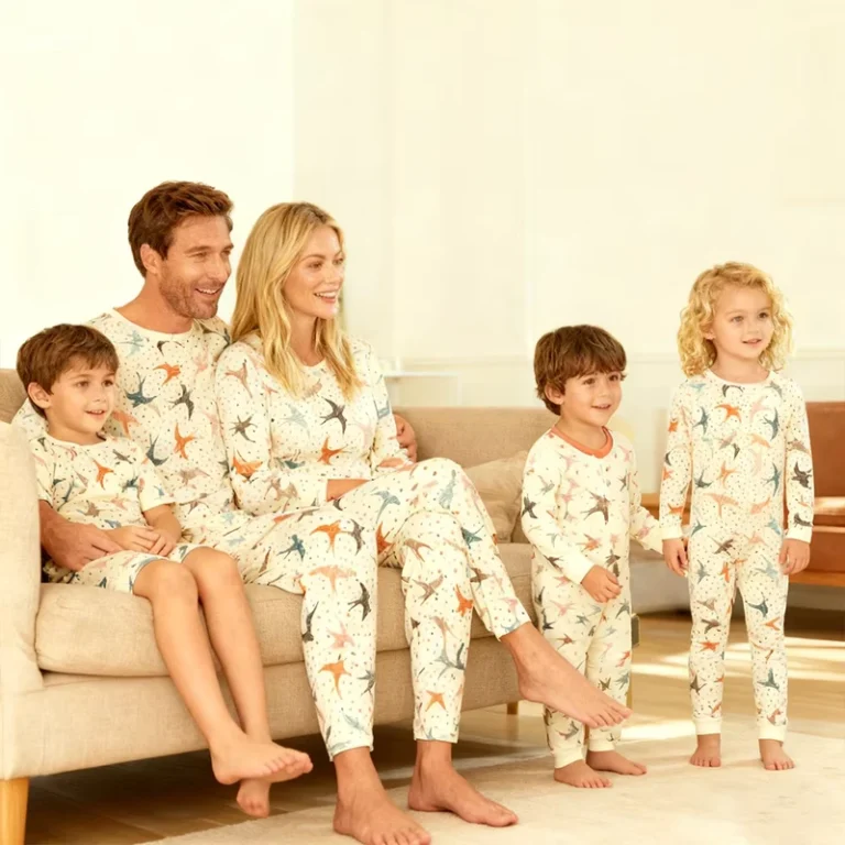 CHINEE-OEM-ODM-Mom-Dad-Son-Matching-Outfits-Romper-Print-Family-Custom-Pajama-Sets-for-Women-Baby-Girl