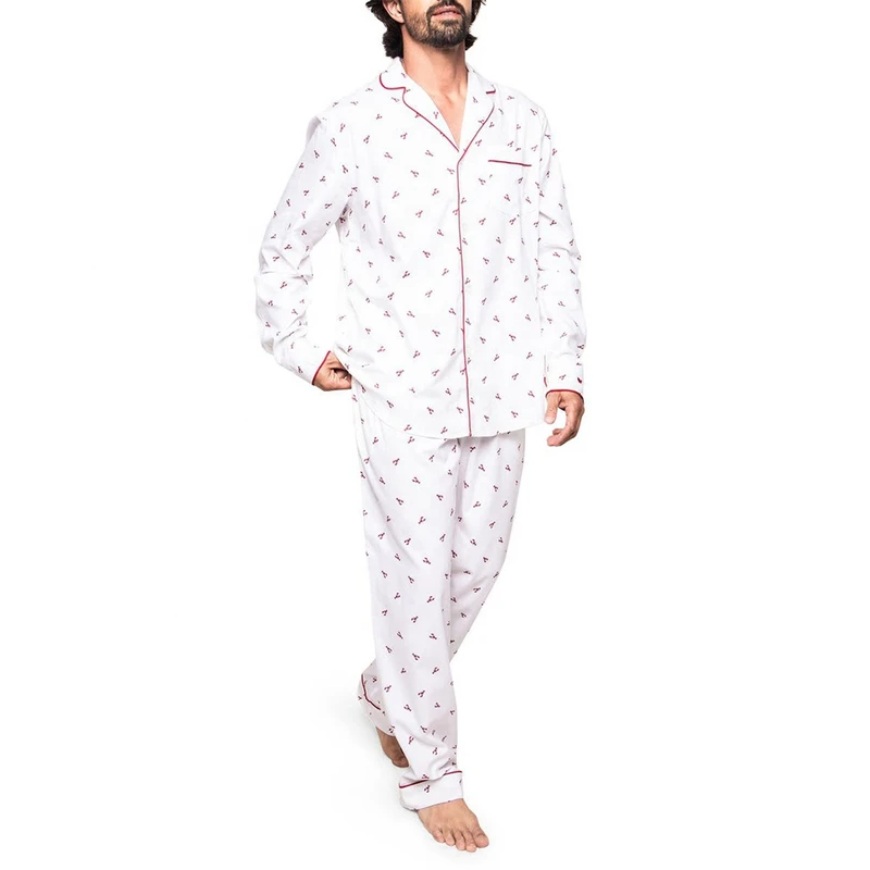 CHINEE OEM Personalized Men's Sleepwear Fleece Pajama Set with Handy Chest Pocket Quick Dry & Sustainable Custom Color Options