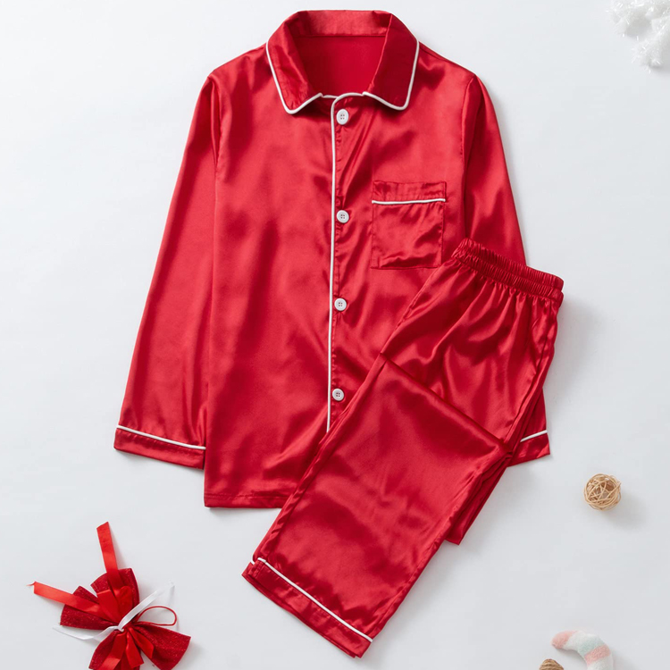 CHINEE Oem odm Men's Stain Silk Pajama Set Sexy Modern Style Soft Cozy Satin Silk Sleepwear Silk Pajamas Men