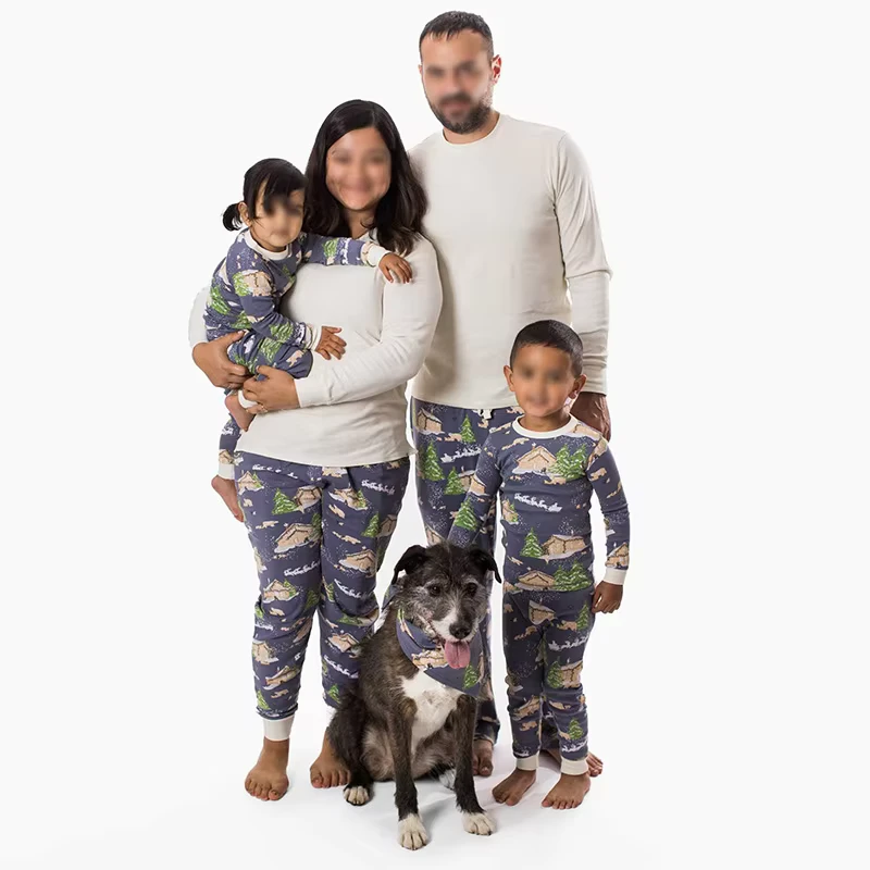 CHINEE Organic Cotton Matching Family Pajamas Christmas Family Matching Outfits Pajamas Custom Family Matching Outfits Christmas Pjs