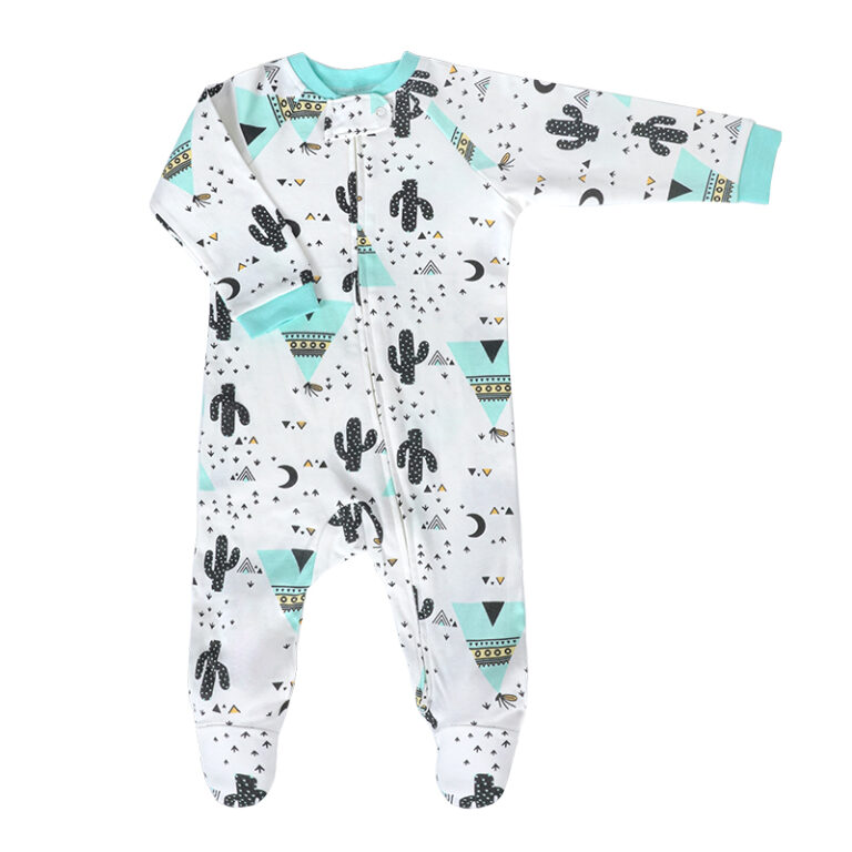 CHINEE-Organic-Cotton-Pajamas-Baby-Clothes-Baby-Girls-Boy-Romper-Set-Two-Way-Zipper-Baby-Sleepwear-Newborn-Bodysuit