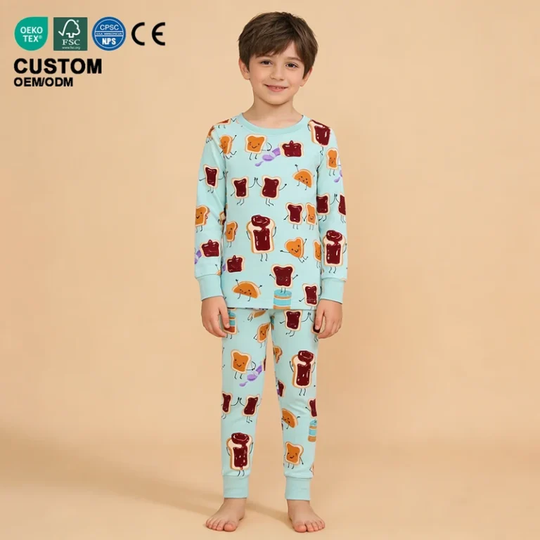 CHINEE-Organic-Kids-Bamboo-Pajamas-Two-Piece-Pajama-Sets-for-Children-Pyjamas-Custom-Boys-Slpeepwears-Kids-Lounge-Wear-Nightsuits