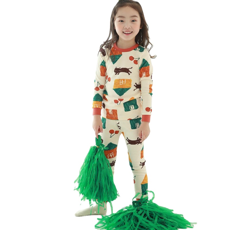 CHINEE Organic Kids Pajama Organic Baby Loungewear Organic Cotton Children Pyjamas Toddler Sleepwear Kids Nightwear Children Clothes