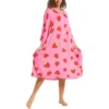 CHINEE Oversize T Shirt Sleepwear Sleep Dress Soft Cooling Bamboo Pajamas Sleep Tee Nightgowns for Women