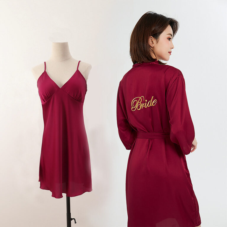 CHINEE-Oversize-Womens-Nightgown-Satin-Embroidery-Bathrobe