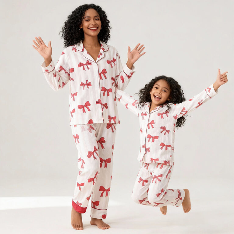 CHINEE-Pajama-Sets-Couples-Fimalies-Kids-Women-Soft-Matching-Pajamas-Bamboo-Family-Sleepwear