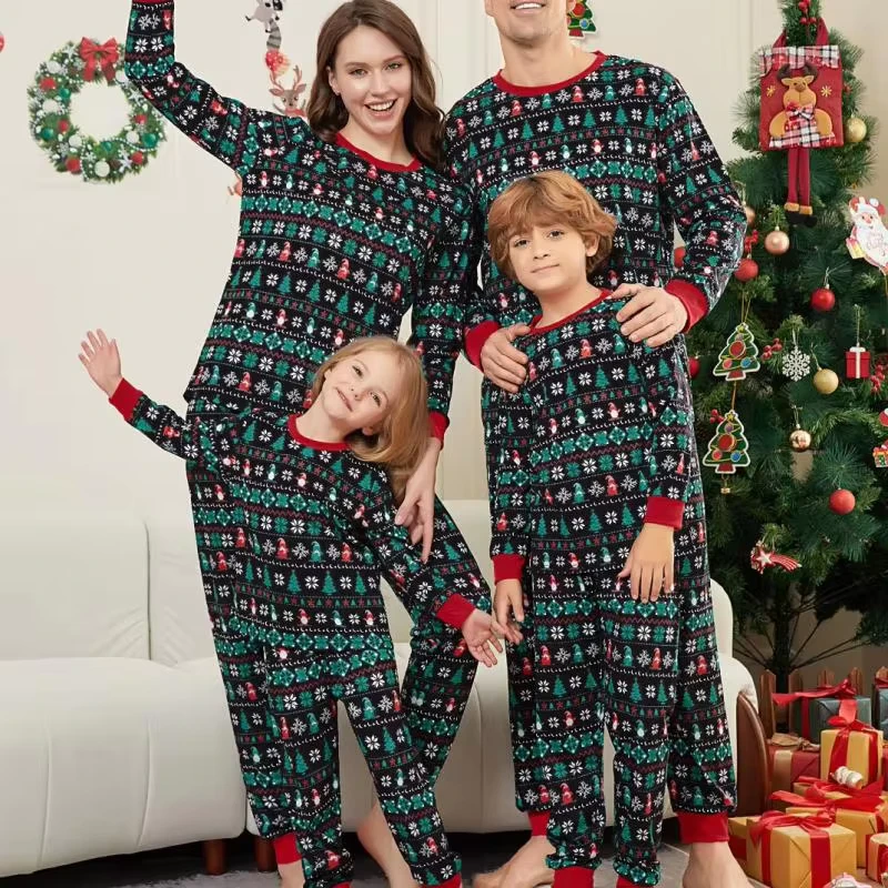 CHINEE Pajamas Familiar Set Adult Kids Baby Men Women Christmas Family Matching Pajamas