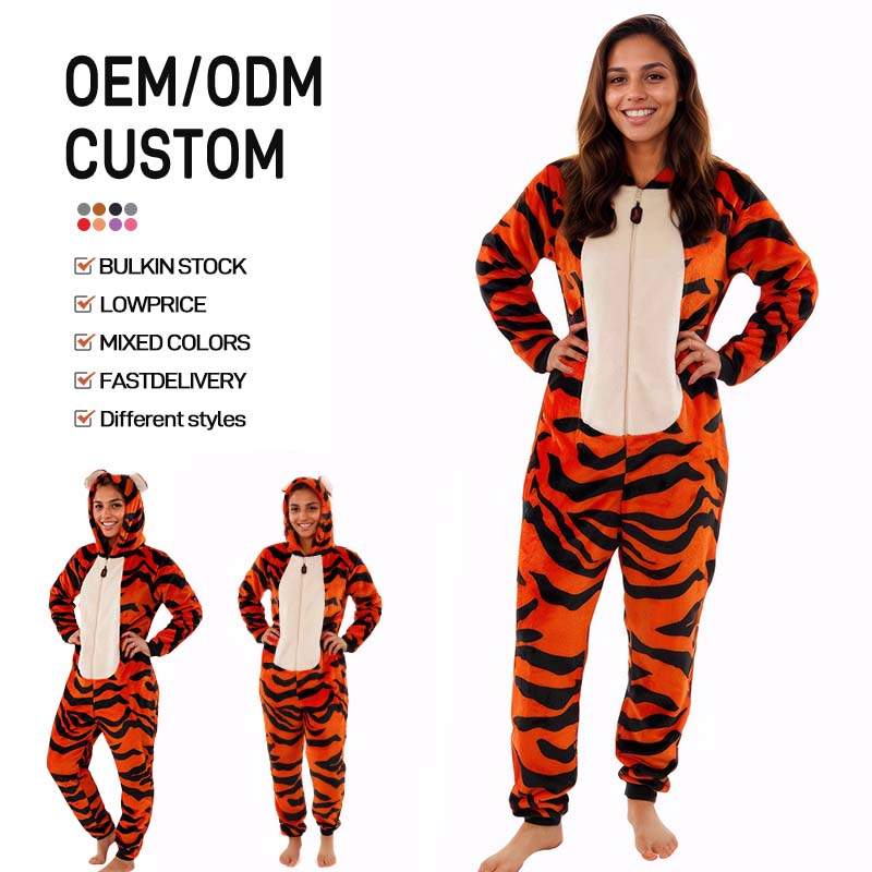 CHINEE Pajamas Hoodie Jumpsuit Playsuit Adult Cartoon Animal Onesie Nightgowns Animal Cartoon Jumpsuit