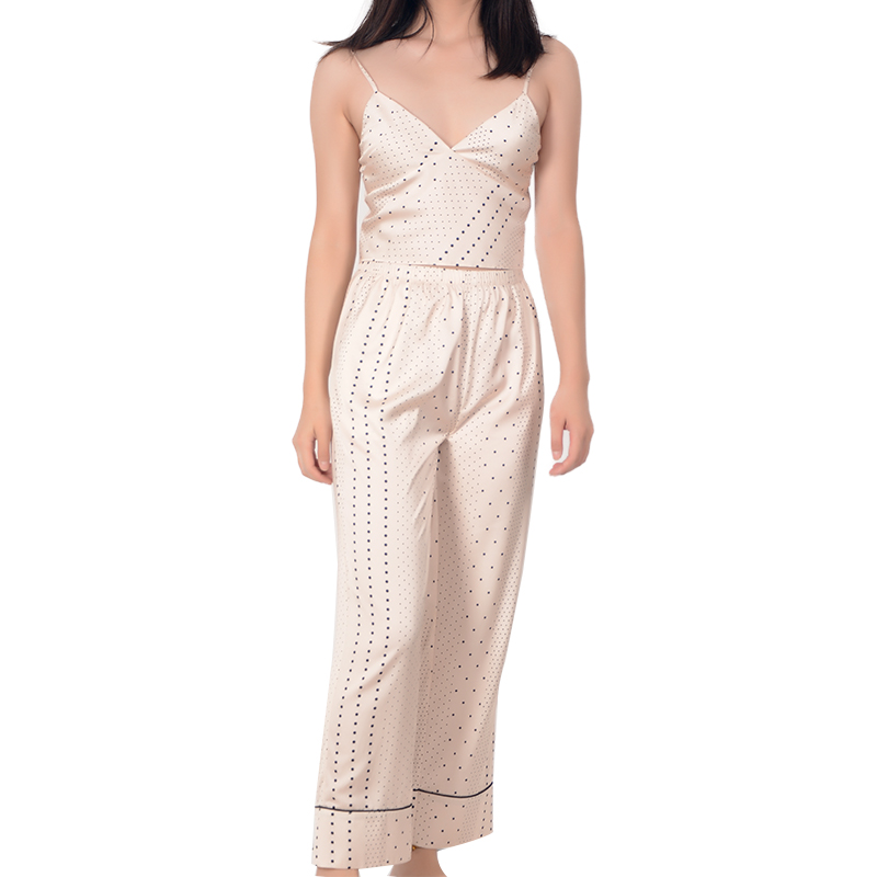 CHINEE Pajamas Womens Satin Jumpsuit Comfy Loose Harem Onesie Sexy Sleepwear Summer Rompers