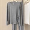 CHINEE Pajamas for Women Custom Casual Modal Knitted Breathable Thermal Comfortable Night Wear with Long Sleeve Tops