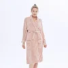 CHINEE Personalized Custom Luxury Women Men Unisex Plus Size Hotel Soft Cozy Fleece Flannel Long Robe Hooded Bathrobe with Pockets