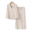 CHINEE Pijama Women Satin Pajamas Set Loungewear Bow Set Sleepwear Pajamas Set Women Sleepwear