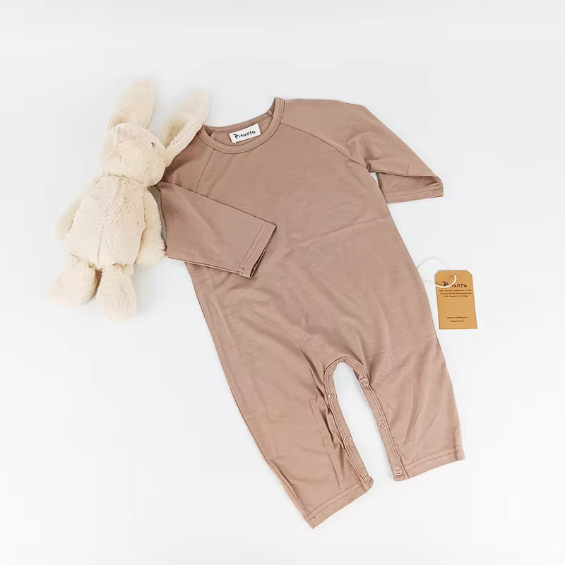 CHINEE Pinuotu Baby Romper Breathable Summer Soft Children Sleeping Pajamas Modal Boy Girl Kids Smocked Pyjamas Rompers