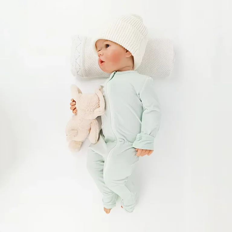 CHINEE-Pinuotu-Baby-Romper-Sleepwear-Toddler-Bamboo-Viscose-Fiber-Pajamas-Coveralls-Unisex-Kids-Sage-Double-Zip-Baby-Jumpsuit