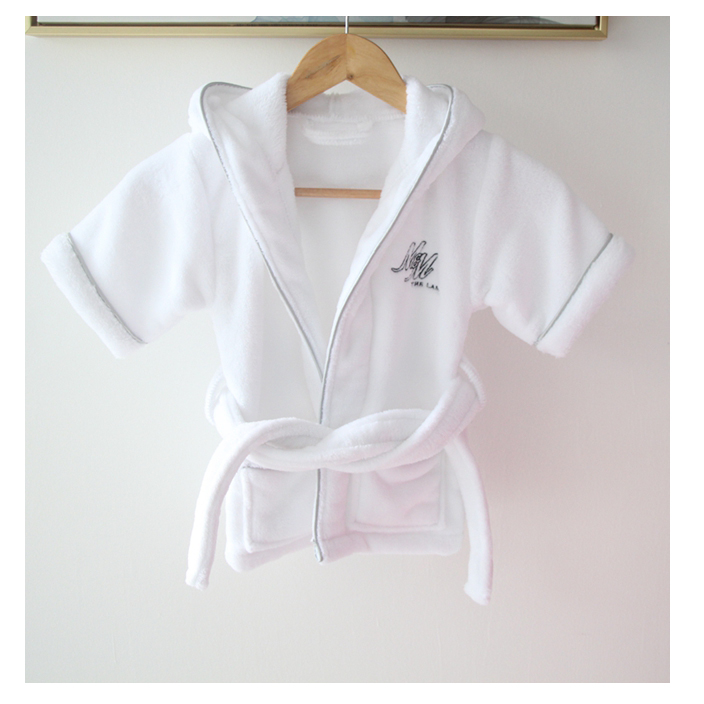 CHINEE Plush White Robes Children Baby Bathrobe 3 Months Cute Bathrobe For Kids Girls