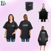 CHINEE Popular Classic Style Beauty Spa Salon Women Jackets Barber Cape Black Polyester Waterproof Hairdresser Smocks With Custom Logo