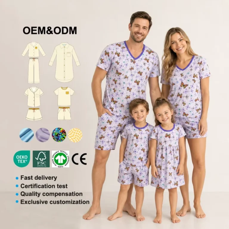 CHINEE-Premium-Bamboo-Fiber-Family-Matching-Pajamas-Set-Eco-Friendly-Soft-Loungewear-OEKO-TEX-CPC-Certified-Womens-Sleepwear-Set